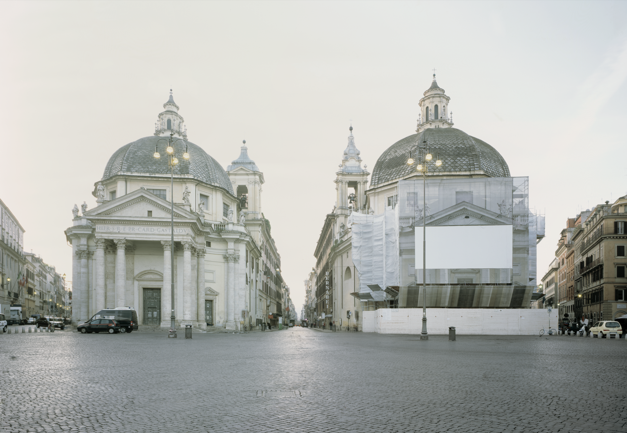 Two Churches, Plaza del Populo, Rome, Italy